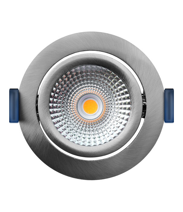 ED-10024 Spot à Led encastré petit profondeur IP54 dim to warm, rond, nickel brossé, 75mm