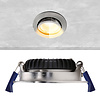 ED-10024 Led recessed spotlight small recessed depth IP54 dim to warm, round, brushed nickel, 75mm
