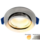 ED-10024 Led-Einbaustrahler kleine Einbautiefe IP54 gedimmt bis warm, rund, gebürstetes Nickel, 75mm