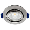 ED-10024 Led recessed spotlight small recessed depth IP54 dim to warm, round, brushed nickel, 75mm