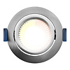 ED-10024 Led recessed spotlight small recessed depth IP54 dim to warm, round, brushed nickel, 75mm