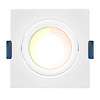 ED-10025 Led recessed spotlight small recessed depth IP54 dim to warm, square, white, 75mm