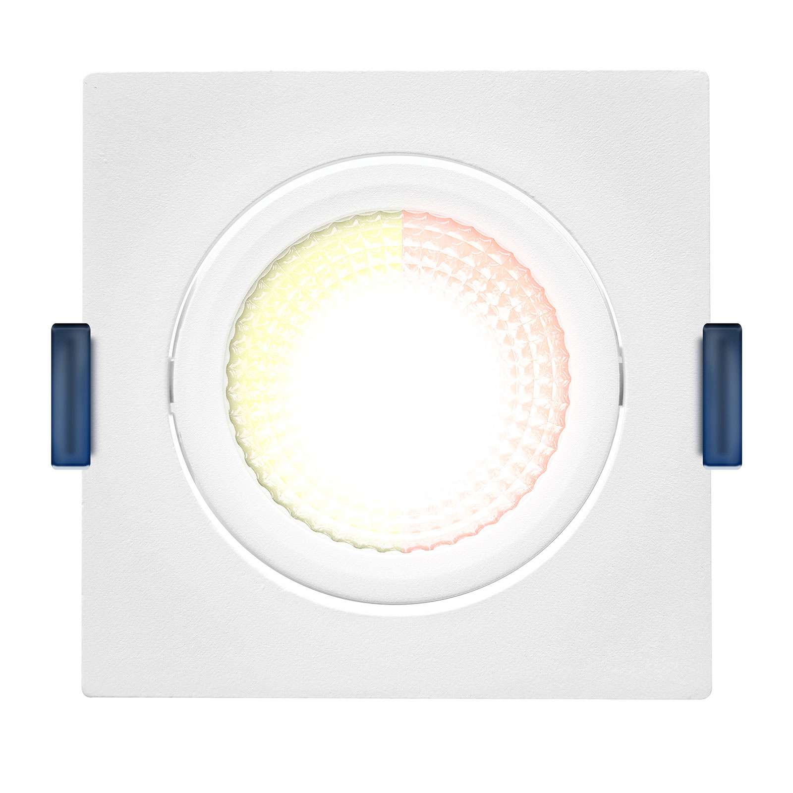 ED-10025 Led inbouwspot kleine inbouwdiepte IP54 dim to warm, vierkant, wit, 75mm