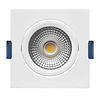 ED-10025 Led recessed spotlight small recessed depth IP54 dim to warm, square, white, 75mm