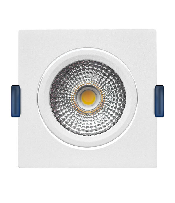 ED-10025 Led-Einbaustrahler kleine Einbautiefe IP54 gedimmt bis warm, quadratisch, weiß, 75mm