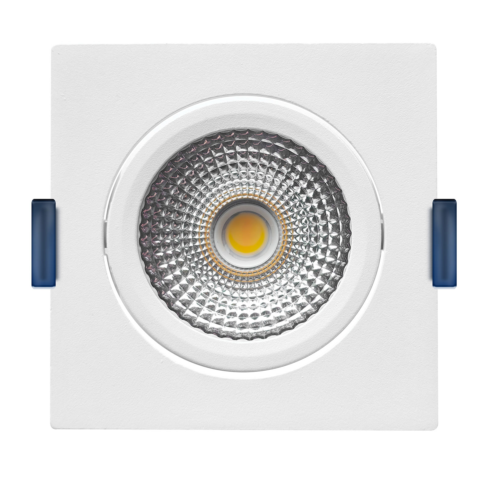 ED-10025 Led inbouwspot kleine inbouwdiepte IP54 dim to warm, vierkant, wit, 75mm