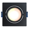 ED-10026 Led inbouwspot kleine inbouwdiepte IP54 dim to warm, vierkant, zwart, 75mm