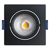ED-10026 Led inbouwspot kleine inbouwdiepte IP54 dim to warm, vierkant, zwart, 75mm