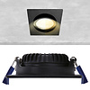 ED-10026 Led inbouwspot kleine inbouwdiepte IP54 dim to warm, vierkant, zwart, 75mm