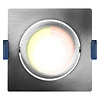 ED-10027 Led-Einbaustrahler kleine Einbautiefe IP54 gedimmt bis warm, quadratisch, gebürstetes Nickel, 75mm