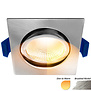 ED-10027 Led-Einbaustrahler kleine Einbautiefe IP54 gedimmt bis warm, quadratisch, gebürstetes Nickel, 75mm