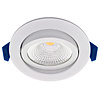 ED-10028 Spot encastré à diodes électroluminescentes petit encastrement IP54 blanc chaud, rond, blanc, 75mm