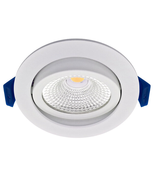 ED-10028 Led recessed spotlight small recessed depth IP54 warm white, round, white, 75mm