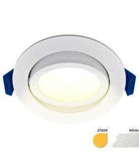 ED-10028 Led-Einbaustrahler kleine Einbautiefe IP54 warmweiß, rund, weiß, 75mm