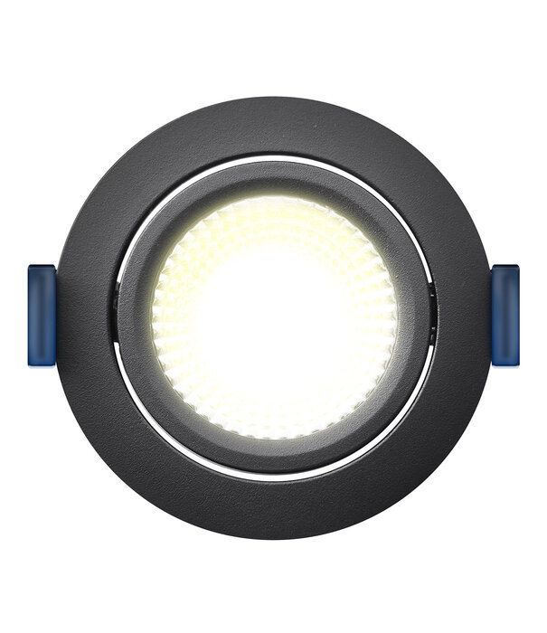 ED-10029 Led-Einbaustrahler kleine Einbautiefe IP54 warmweiß, rund, schwarz, 75mm