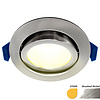 ED-10030 Spot à Led encastré petit profondeur IP54 blanc chaud, rond, nickel brossé, 75mm