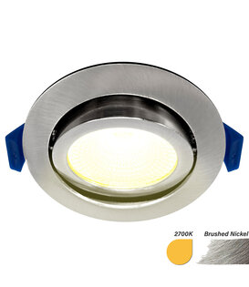 ED-10030 Led inbouwspot kleine inbouwdiepte IP54 warm wit, rond, geb. nikkel, 75mm