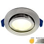 ED-10030 Led recessed spotlight small recessed depth IP54 warm white, round, brushed nickel, 75mm