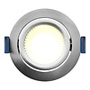 ED-10030 Spot à Led encastré petit profondeur IP54 blanc chaud, rond, nickel brossé, 75mm
