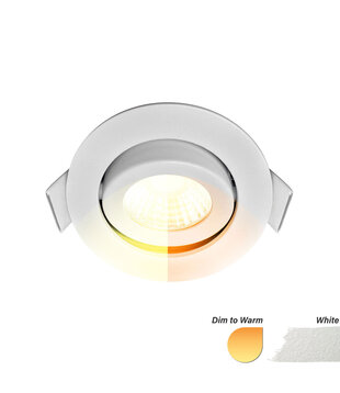 ED-10058 Led inbouwspot kleine inbouwdiepte IP54 dim to warm, rond, wit, 55mm