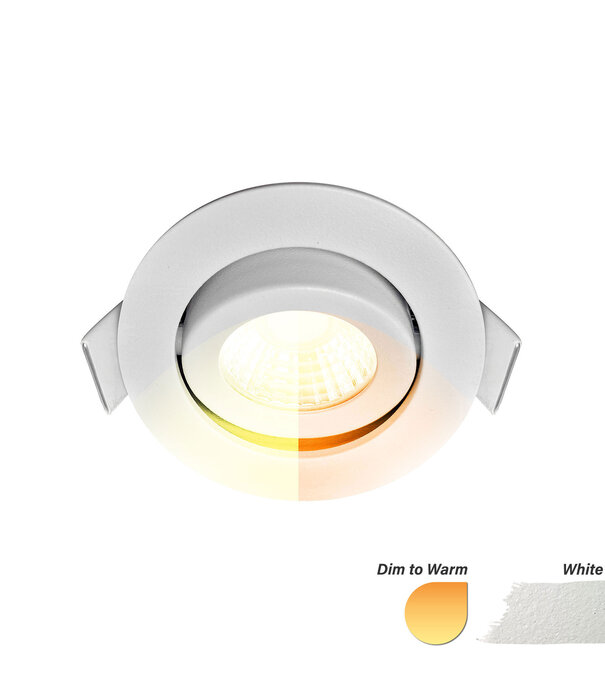 ED-10058 Led-Einbaustrahler kleine Einbautiefe IP54 gedimmt bis warm, rund, weiß, 55mm