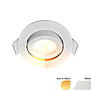 ED-10058 Led-Einbaustrahler kleine Einbautiefe IP54 gedimmt bis warm, rund, weiß, 55mm