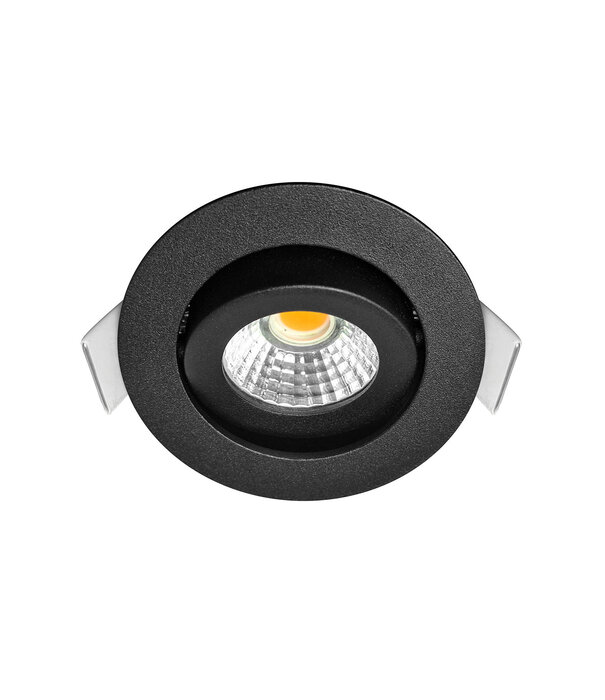 ED-10060 Led-Einbaustrahler kleine Einbautiefe IP54 gedimmt bis warm, rund, schwarz, 55mm