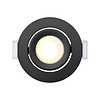 ED-10060 Led recessed spotlight small recessed depth IP54 dim to warm, round, black, 55mm