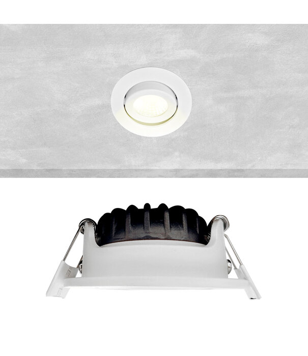 ED-10061 Led-Einbaustrahler kleine Einbautiefe IP54 warmweiß, rund, weiß, 55mm