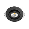 ED-10062 Spot encastré à diodes électroluminescentes IP54 blanc chaud, rond, noir, 55mm
