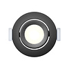 ED-10062 Spot encastré à diodes électroluminescentes IP54 blanc chaud, rond, noir, 55mm