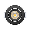 ED-10062 Spot encastré à diodes électroluminescentes IP54 blanc chaud, rond, noir, 55mm