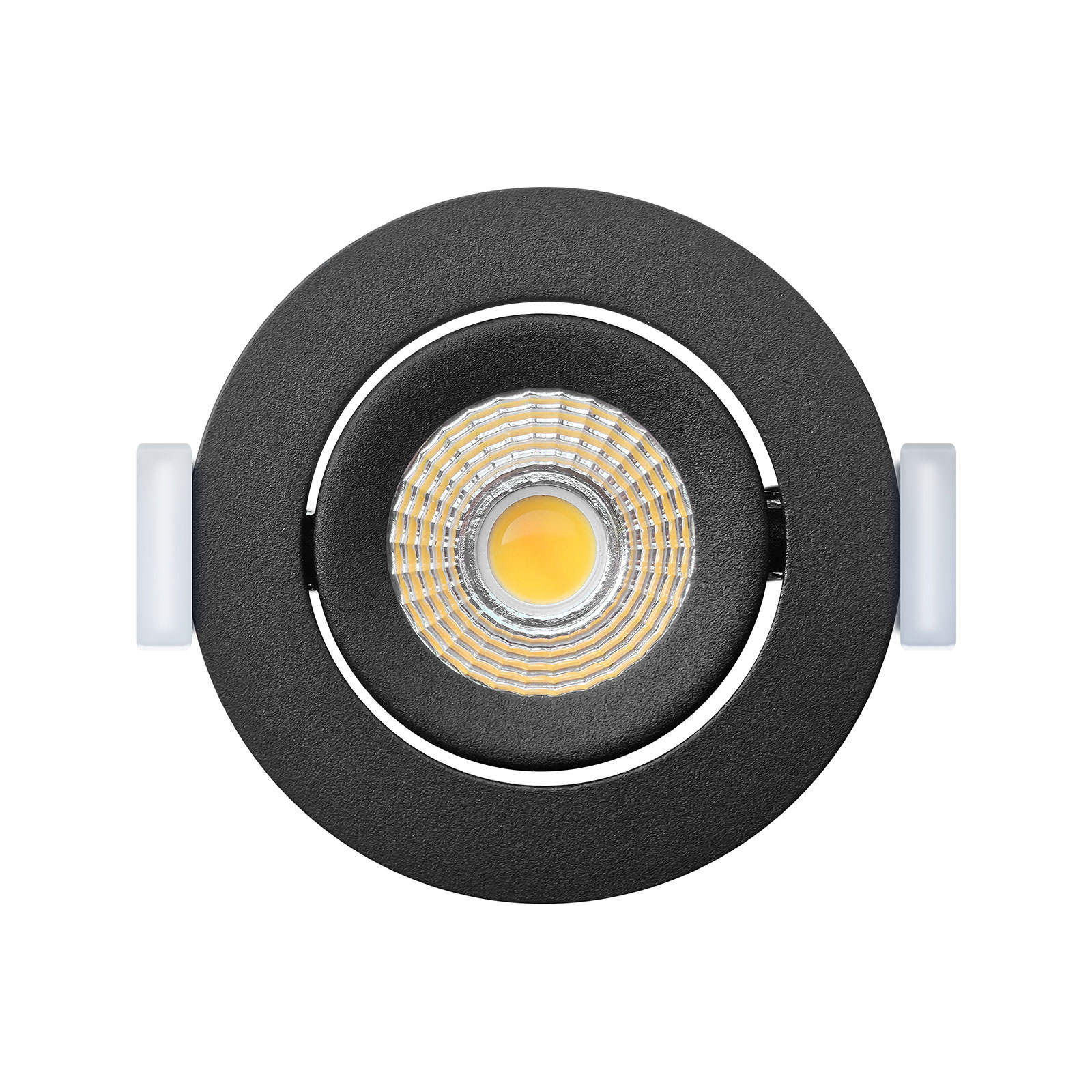 ED-10062 Spot encastré à diodes électroluminescentes IP54 blanc chaud, rond, noir, 55mm
