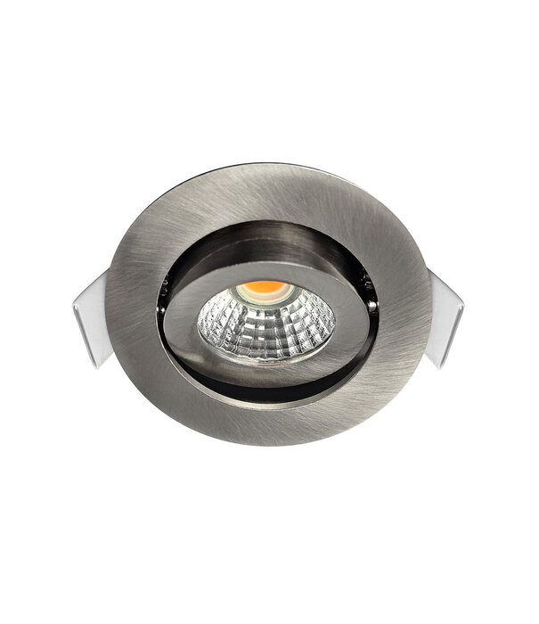 ED-10063 Led-Einbaustrahler kleine Einbautiefe IP54 warmweiß, rund, Nickel gebürstet, 55mm
