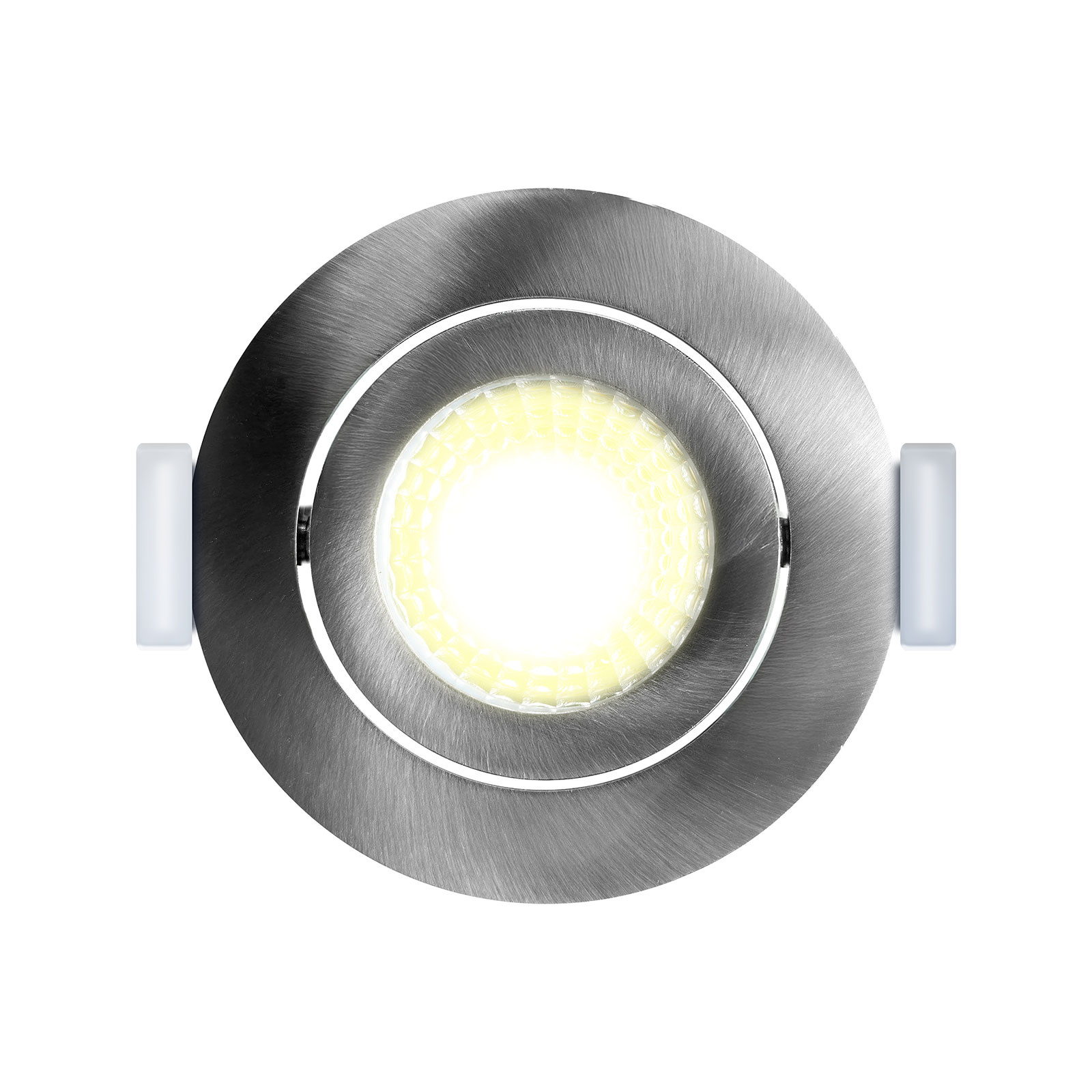 ED-10063 Led-Einbaustrahler kleine Einbautiefe IP54 warmweiß, rund, Nickel gebürstet, 55mm