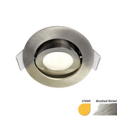 ED-10063 Spot encastré à diodes électroluminescentes IP54 blanc chaud, rond, nickel brossé, 55mm