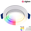 ED-10079 Zigbee dimmable LED recessed spotlight white, RGBWW, small recessed depth, IP54