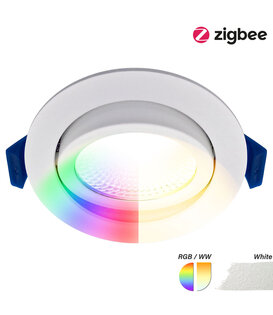 ED-10079 Spot encastré LED dimmable Zigbee blanc, RGBWW, faible profondeur d'encastrement, IP54