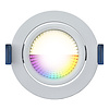 ED-10079 Zigbee led inbouwspot kleine inbouwdiepte IP54 RGBWW, rond, wit, 75mm