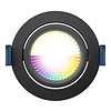 ED-10080 Spot encastré à LED gradable Zigbee noir, RGBWW, faible profondeur d'encastrement, IP54