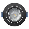 ED-10080 Spot encastré à LED gradable Zigbee noir, RGBWW, faible profondeur d'encastrement, IP54