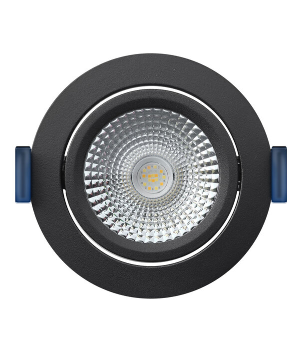 ED-10080 Zigbee dimmbarer LED-Einbaustrahler schwarz, RGBWW, kleine Einbautiefe, IP54