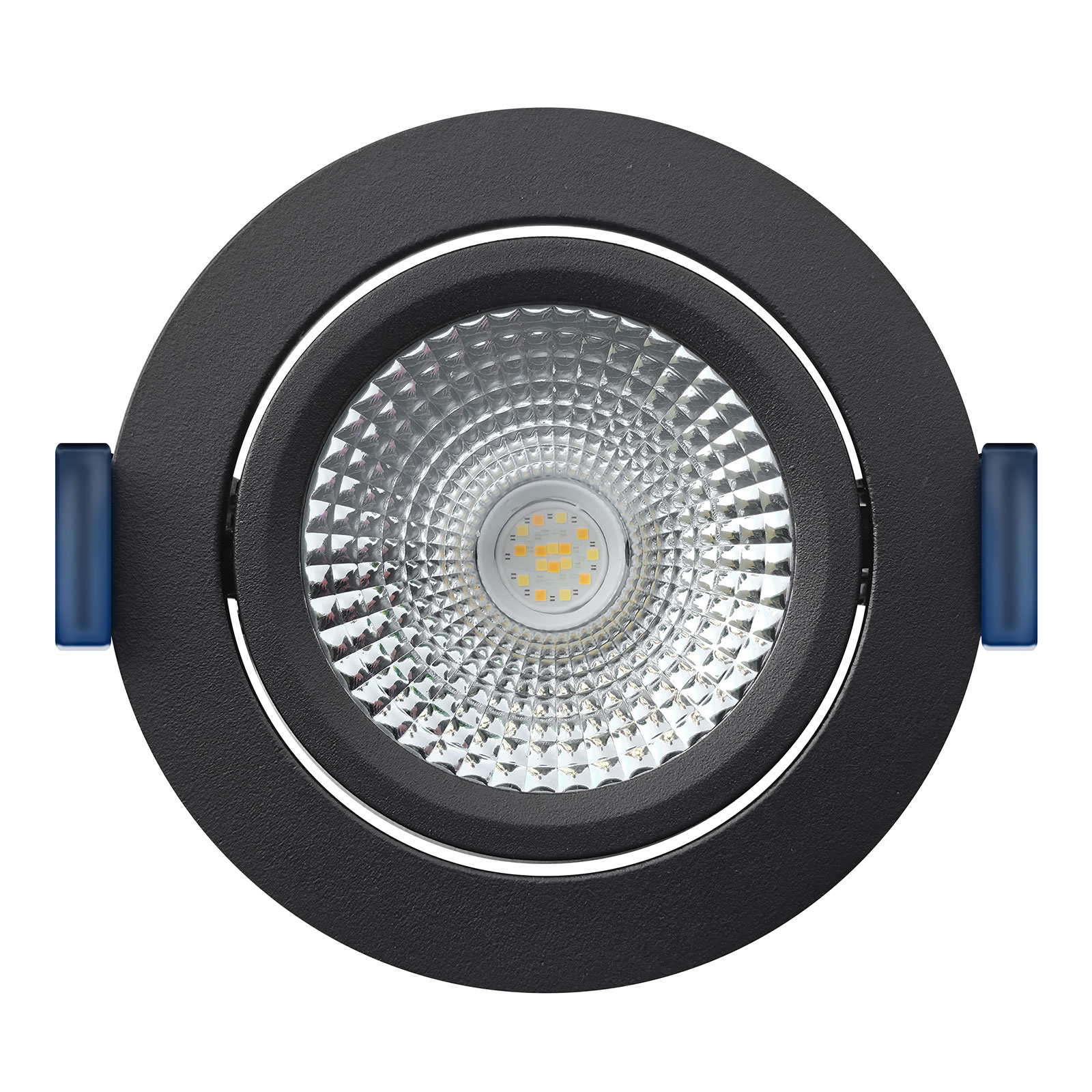 ED-10080 Zigbee led inbouwspot kleine inbouwdiepte IP54 RGBWW, rond, zwart, 75mm