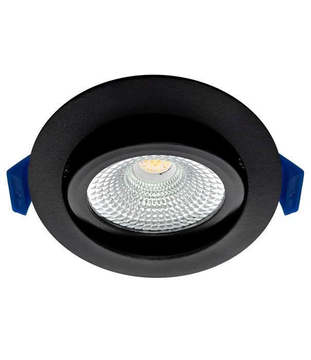 ED-10080 Zigbee dimmbarer LED-Einbaustrahler schwarz, RGBWW, kleine Einbautiefe, IP54