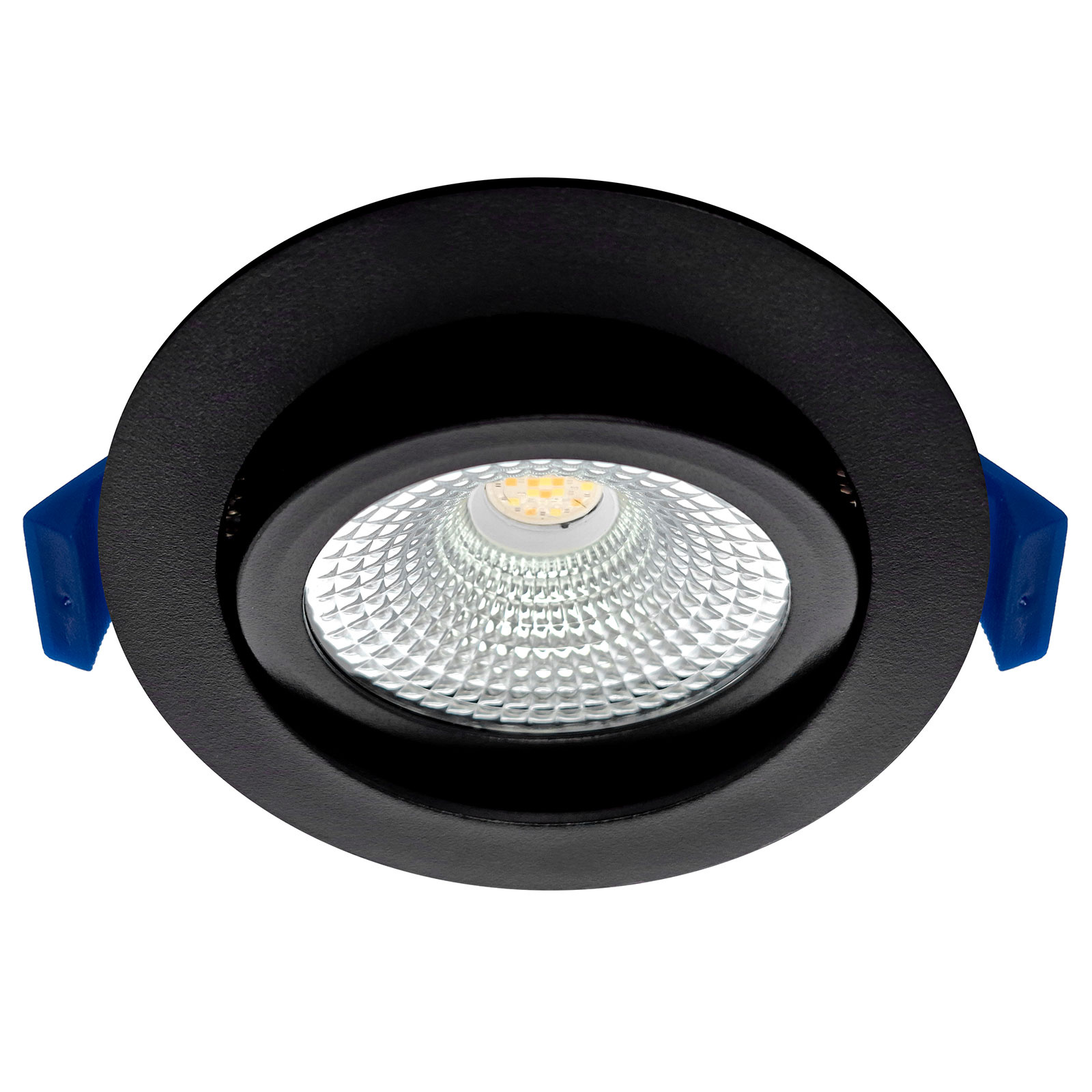 ED-10080 Zigbee led inbouwspot kleine inbouwdiepte IP54 RGBWW, rond, zwart, 75mm