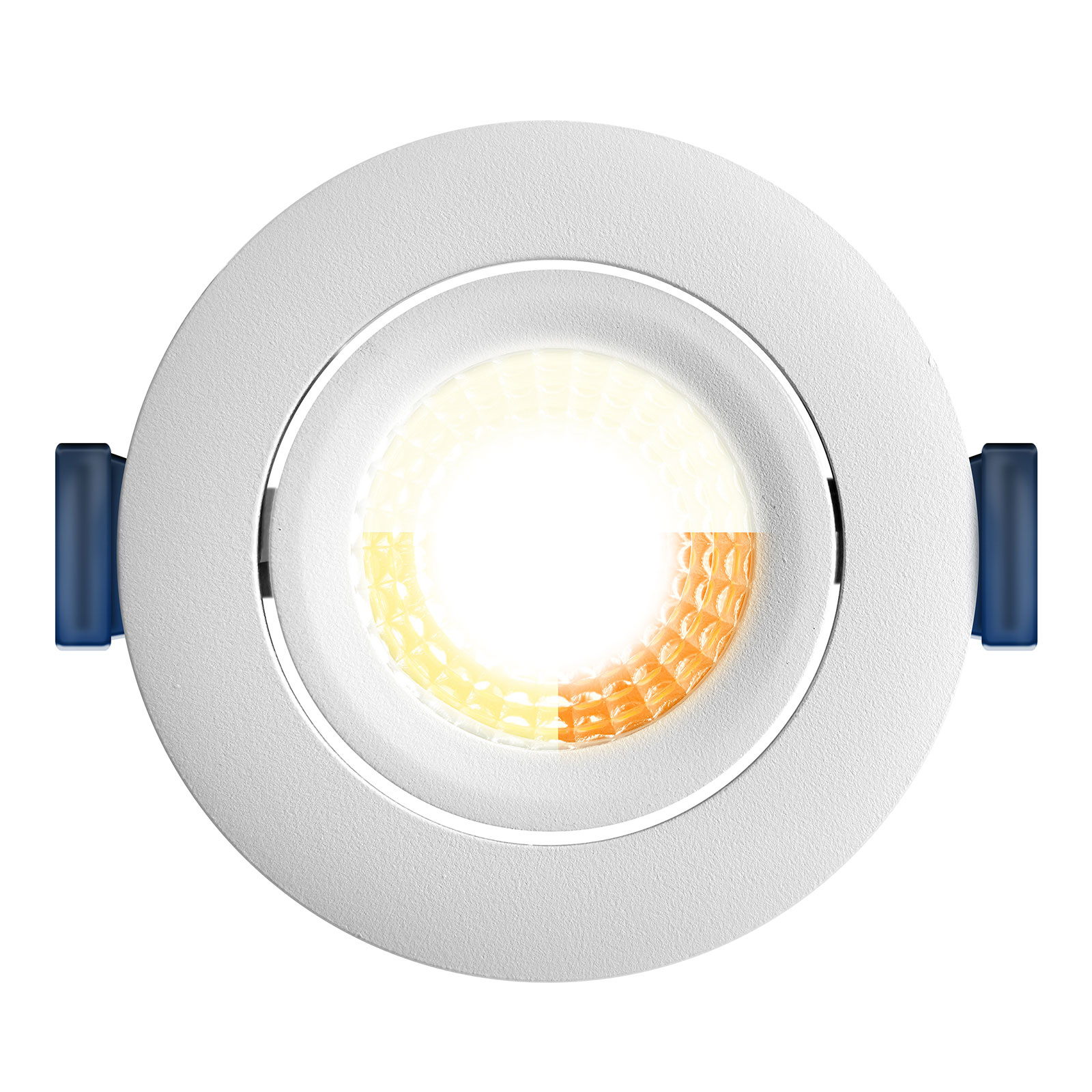 ED-10081 Led inbouwspot kleine inbouwdiepte IP65, CCT 2700K/3000K/4000K rond, wit, 68mm