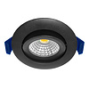 ED-10082 Spot à Led encastré petite profondeur IP65, CCT 2700K/3000K/4000K rond, noir, 68mm
