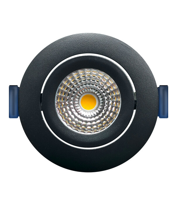 ED-10082 Led recessed spotlight small recessed depth IP65, CCT 2700K/3000K/4000K round, black, 68mm