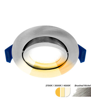 ED-10093 Led recessed spotlight small recessed depth IP65, CCT 2700K/3000K/4000K round, stainless steel, 68mm