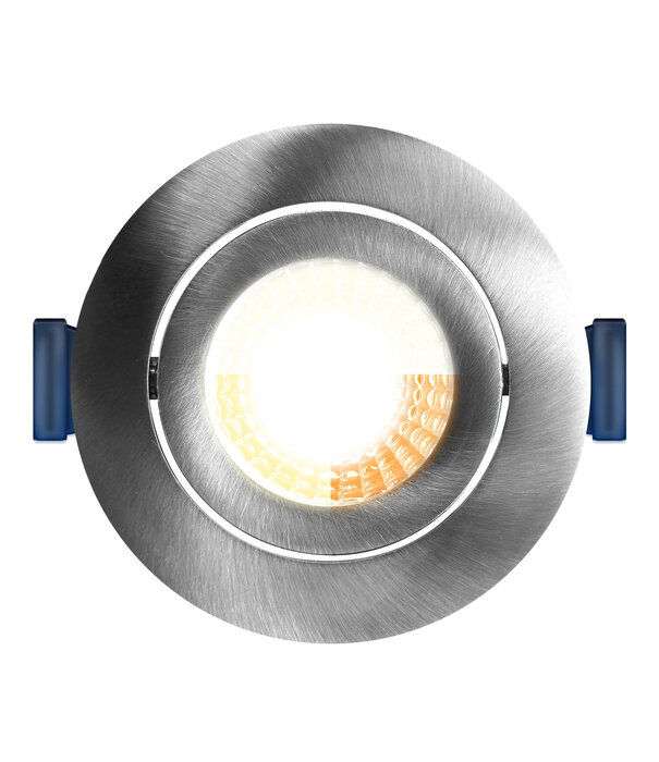 ED-10093 Spot à Led encastré petite profondeur IP65, CCT 2700K/3000K/4000K rond, acier inoxydable, 68mm